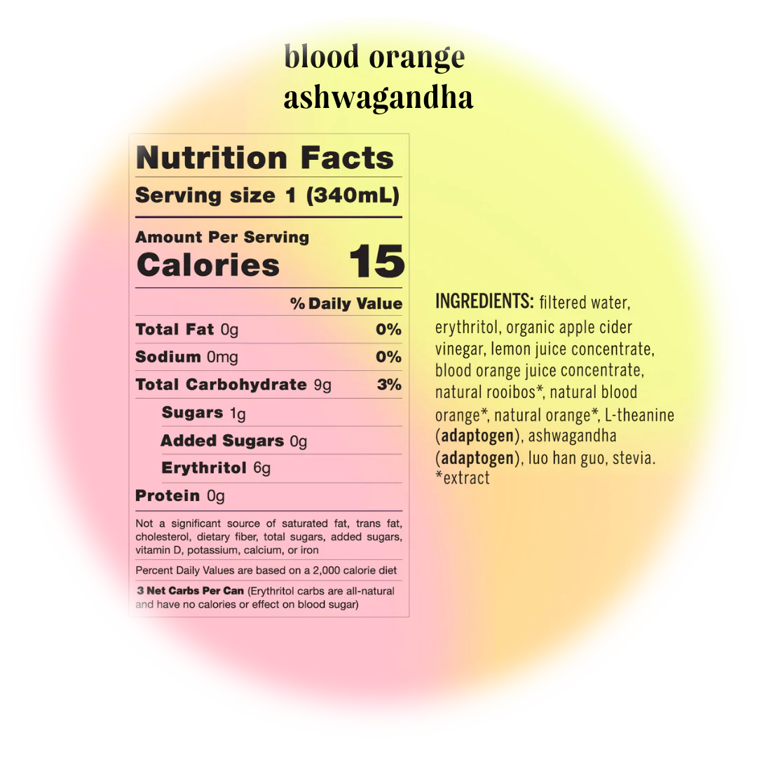 BLOOD ORANGE ASHWAGANDHA BOTANICAL WATER