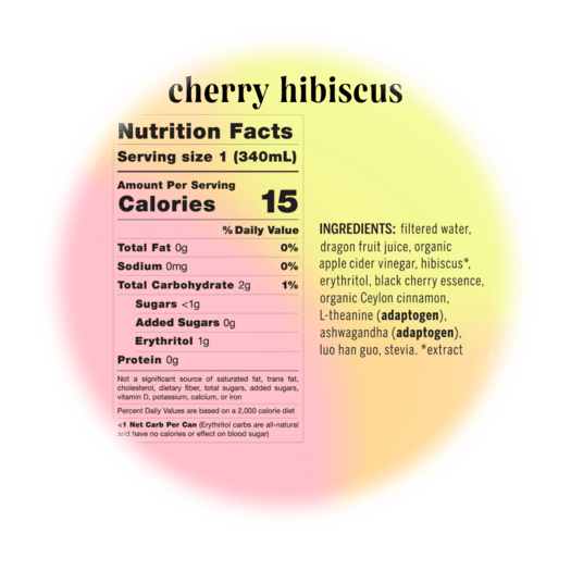 SPARKLING CHERRY HIBISCUS BOTANICAL WATER
